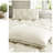 Elegant 7-piece Ivory Bedding Sets, Hypoallergenic Polyester, Modern Bedroom Design