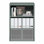 Organisateur de rangement cubique à dossier fermé Furinno, 5 cubes, chêne foncé