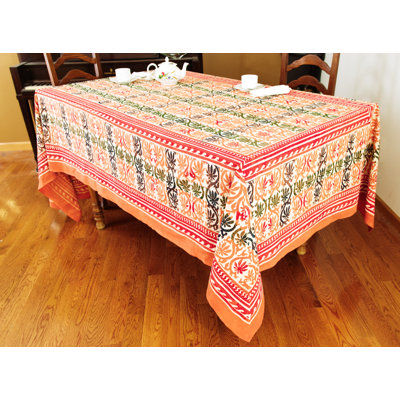 Floral 100% Cotton Tablecloth