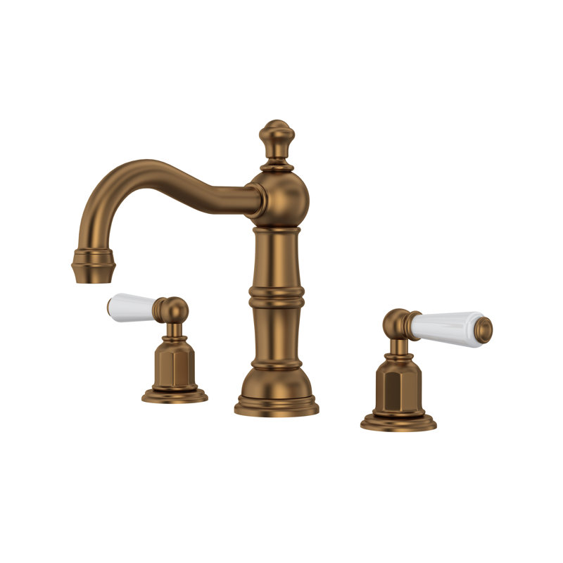 Edwardian™ Widespread Bathroom Faucet with Drain Assembly, English Bronze, Lever