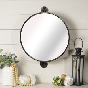 Miroir en métal rond