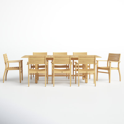 Anautica 87" Teak Patio Dining Set