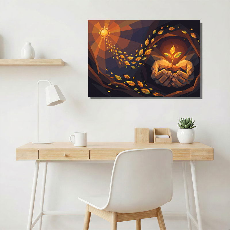 Art mural sur toile Low Poly, H 12 po x l 18 po