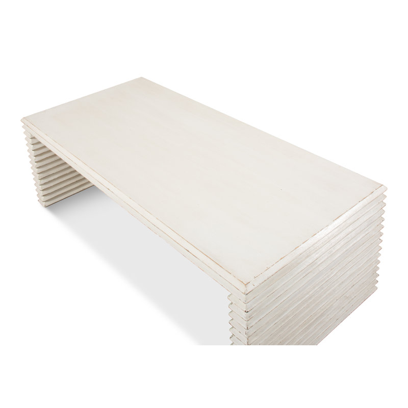 Solid Wood Coffee Table, Stone Gray