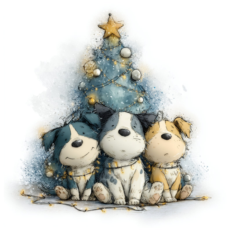 Rideaux de douche Three Puppies, 70 po l x 72 po H
