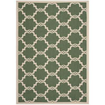 Arneshia Geometric Green/Beige Indoor / Outdoor Area Indoor/Outdoor Area Rug