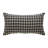 Black Check Star Appliqued Cotton Reversible Throw Pillow