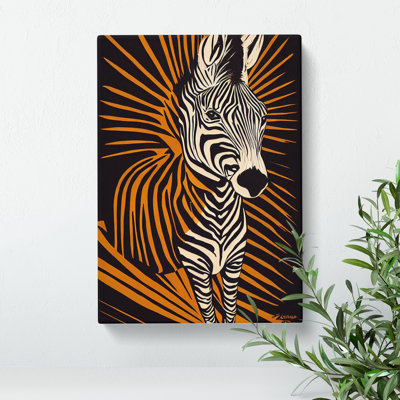 Zebra Explosion Abstract - Wrapped Canvas