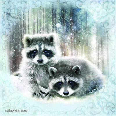 «Enchanted Winter Raccons» par Bluebird Barn - impression
