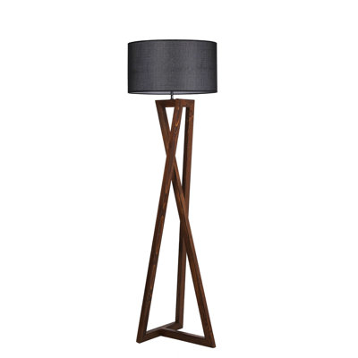 Piekos 166cm Brown Tripod Floor Lamp