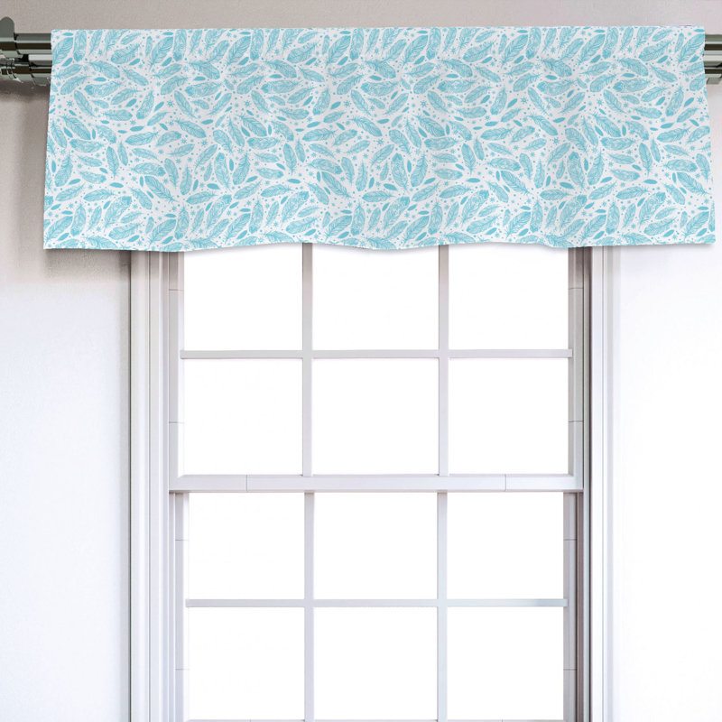 Sateen Floral Ruffled Window Valance