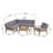 Acacia 5 - Person Modular Patio Conversation Set with Cushions-1249383386