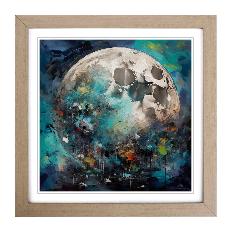 Moon - Framed Print, Oak