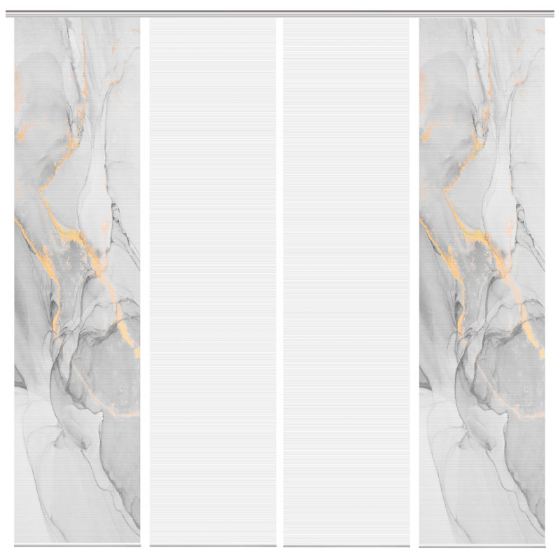 Patria Track Insert Semi Sheer Sliding Panel, Grey