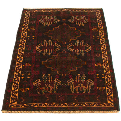 Tapis noir Lynnisha 3 pi 6 po x 6 pi 1 po