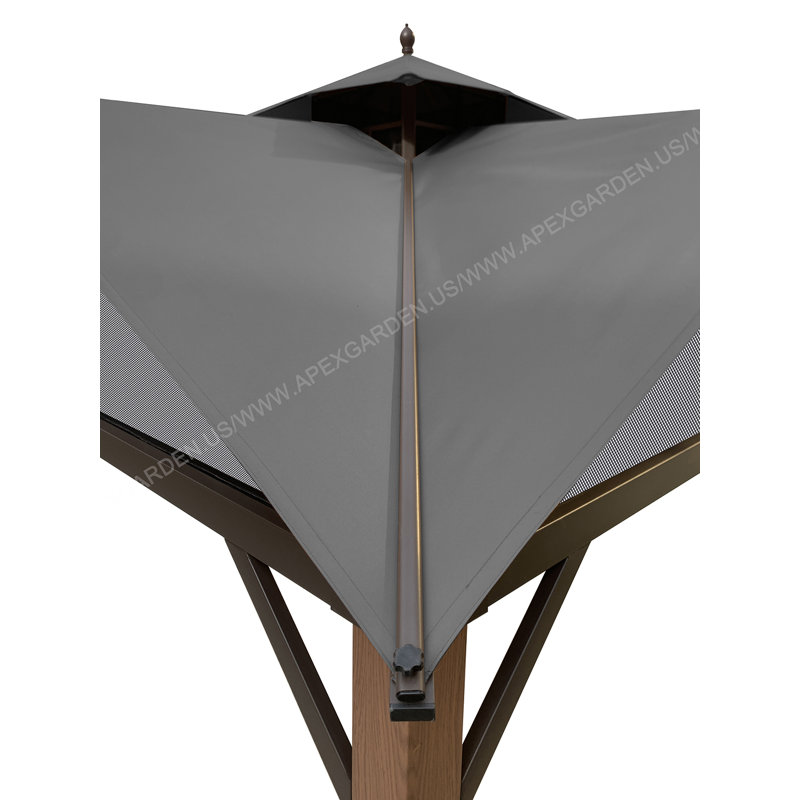 Gray 10' x 10' Privacy Curtain Set for Gazebo