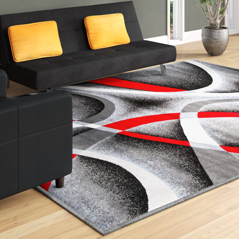 Cherine Abstract Indoor Rug, Rectangle 3'11" x 5'2"