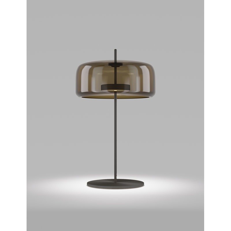 Jube Table Lamp G Smoky Transparent Matt Gold 2 L2415 Ul, Matte Black, Burned Earth Transparent, 26" H x 15" W x 15" D