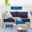 Causeuse d'extérieur en aluminium Shore Sunbrella-2095654385