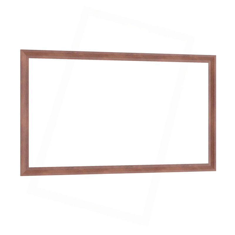 60" Oversized Modern Rectangle Bathroom Mirror, Walnut, 60" x 36"