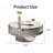 Round Coffee Table with Silver Mirror Crystal Edge Frame-153870615