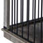Cage en bois pour chien avec rangement et débranchement - grand espace, gris chenil gris, intérieur confortable