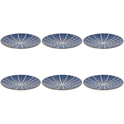 Ensemble de 6 assiettes estampées 8,5 pouces