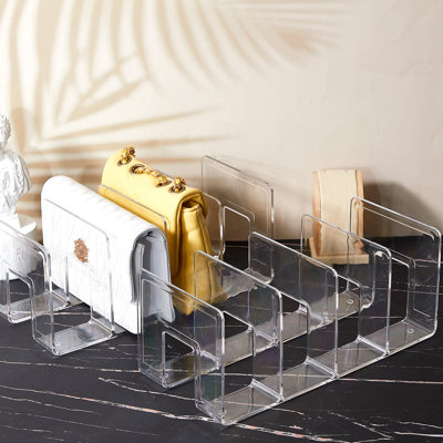 Purse Display 4pcs Clear Plastic Purse Handbag Organizer