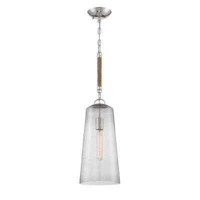 Acworth 1 - Light Polished Nickel Single Pendant