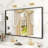 Amara Tempered Glass and Aluminum Alloy Framed French Cleat Mounted Wall Mirror-969131629