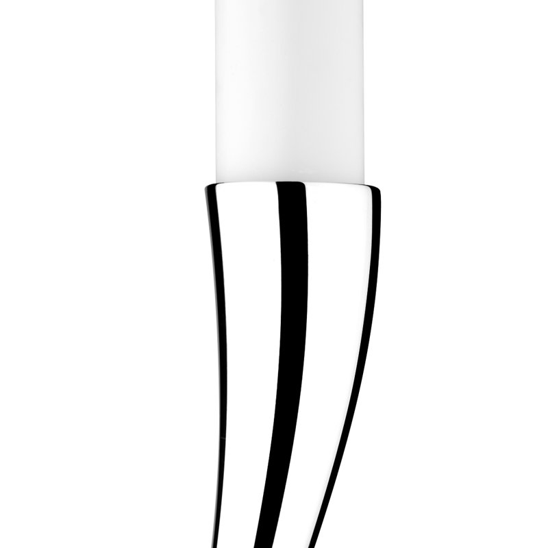 Cobra Stainless Steel Floor Candlestick, Silver, 23.62" H x 3.86" W x 3.86" D