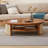 Cherry wood color Solid wood Round Coffee Table