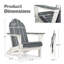 Chaise Adirondack pliante en PEHD Rakesh-730036810
