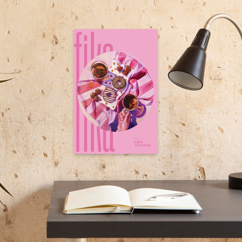 Art mural contemporain Sweet Fika Treats, H 18 po x l 12 po