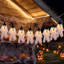 Lot de 2 guirlandes lumineuses fantômes de 2,74 m (9 pi) avec chapeaux de sorcière pour l'Halloween, à utiliser à l'intérieur comme à l'extérieur (porche, jardin, etc.).