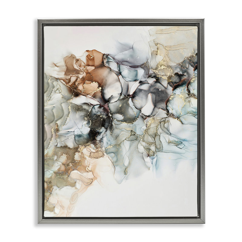 Art mural sur toile Floater, Cadre flottant gris lustré, H 31 po x l 25 po