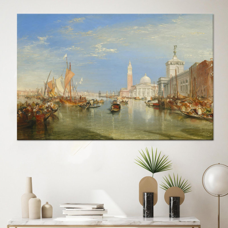 Impression sur toile «Elegant Venice»: Madonna della Salute, toile tendue 1P, Hauteur : 35,4 pouces x Largeur : 59,1 pouces