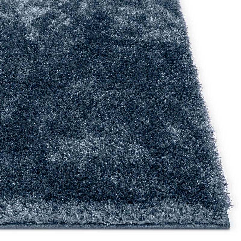 Tapis bleu foncé Saavedra Liza, Rectangle 5 pi 3 po x 7 pi 3 po