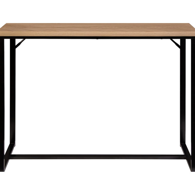 Coastal Modern Console Table With Natural Wood And Black Metal Elements, 39"l, Suitable For Different Interior Decor Metal, 39" Dimensions, Good Decorating Entryways