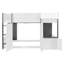 Lit mezzanine bas moderne avec armoire de rangement, style maison moderne-142919742