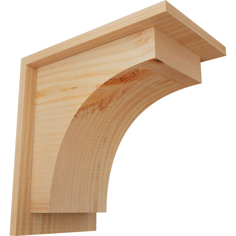Corbeau Huntington avec plaque arrière, H 12 po x l 7,5 po x P 12 po, Sapin de Douglas, Lisse