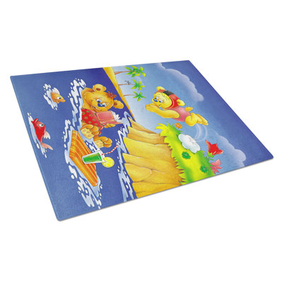 Planche à découper en verre trempé teddy ours
