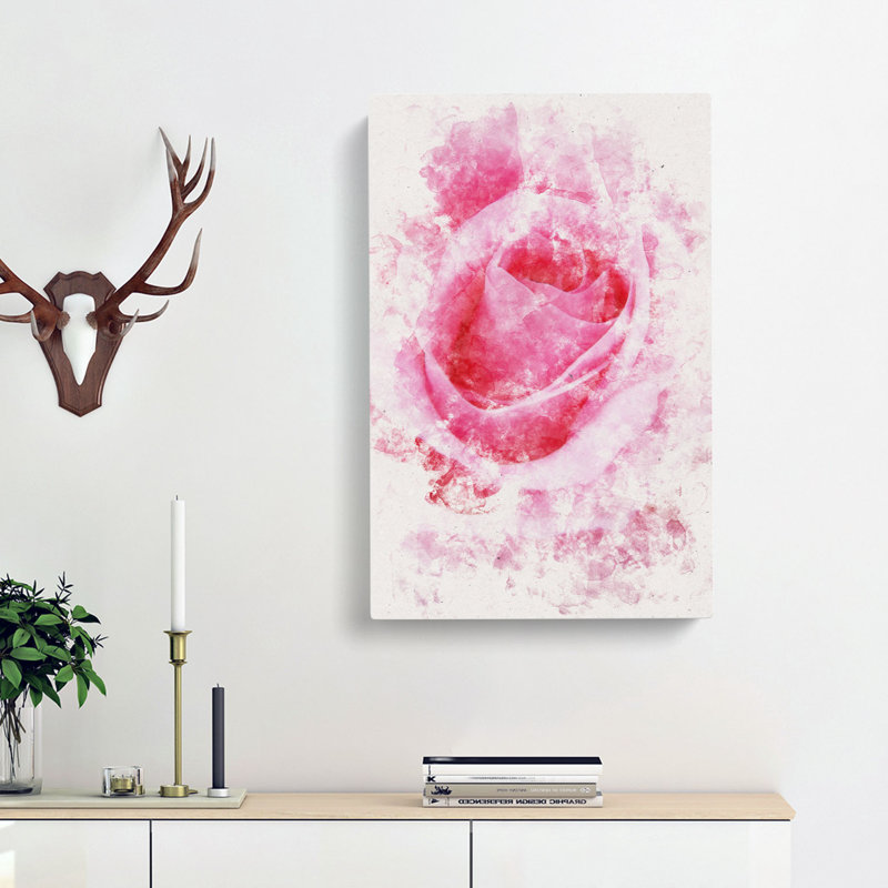 Pink Rose Petals - Wrapped Canvas, 76cm H x 50cm W x 3cm D