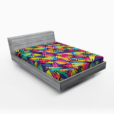 Indie Microfiber Geometric Fitted Sheet