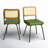 Bodnar Ratten Back Tufted PU  Upholstered Dining Side Chair-1494427623