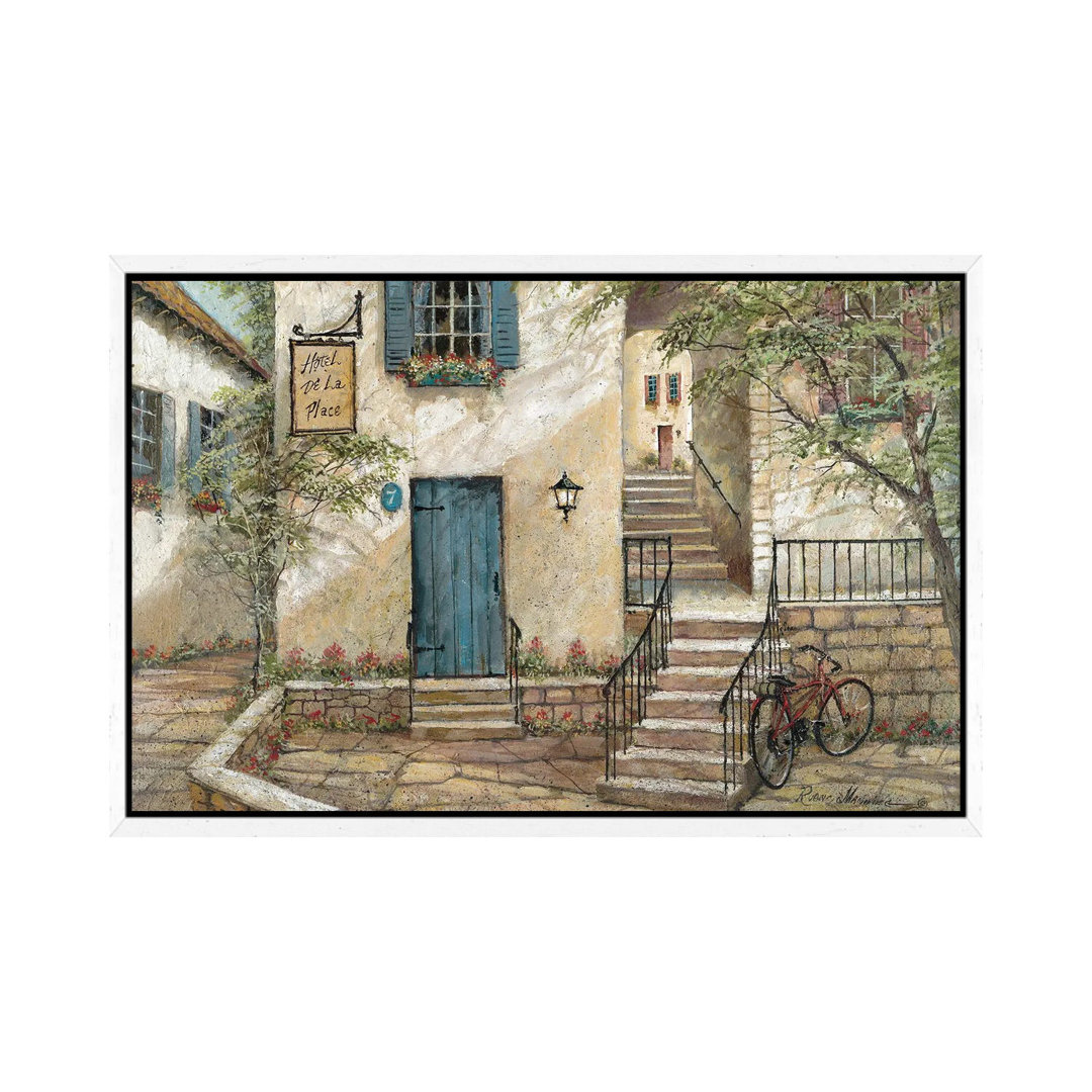 Hotel De La Place von Ruane Manning - Galerie-verpackte Leinwand Giclée auf Leinwand