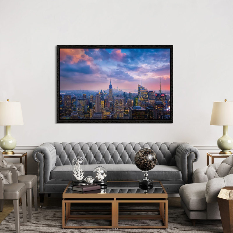 Top Of The Rock by Michael Zheng - Print on Canvas, Black Floater Framed, 101.6cm H x 152.4cm W x 3.81cm D