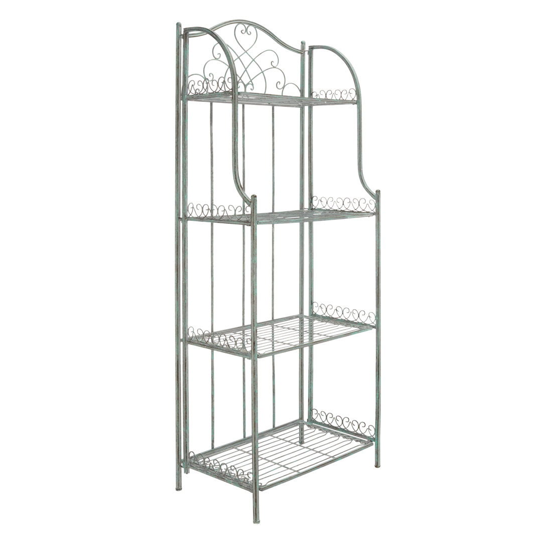 Amaris Wrought Iron 4-Tier Outdoor Bakers Rack