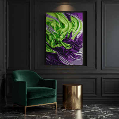 «Abstract Color Field 53», art mural sur toile mauve
