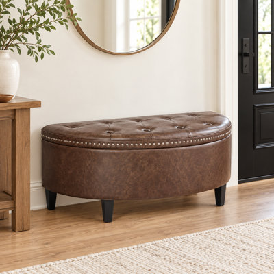 Roxann Upholstered Bench with Flip Top